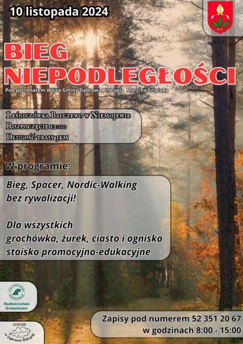 plakat&#x20;informujący&#x20;o&#x20;biegu&#x20;niepodległości